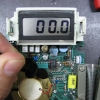 Shorting ADC input (black probe connected to COM jack) produces correct zero reading.