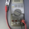 On VDC range, the DMM reads zero volts with 9V input.