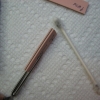 Toss dirty cotton buds and use a fresh one.