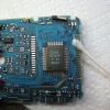 Using the same wet end/dry end method, clean the PCB contact pads thoroughly.