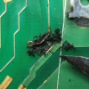 The PCB resin was carbonized.